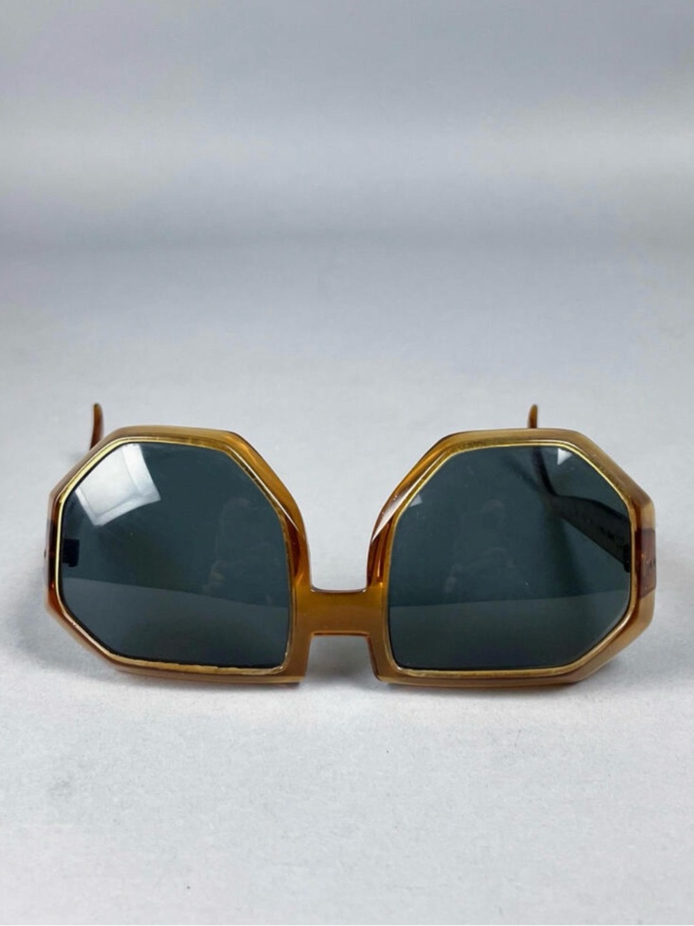 Vintage cool ray  Octagonal Brown unisex Sunglasses - Polarized Dark Lenses